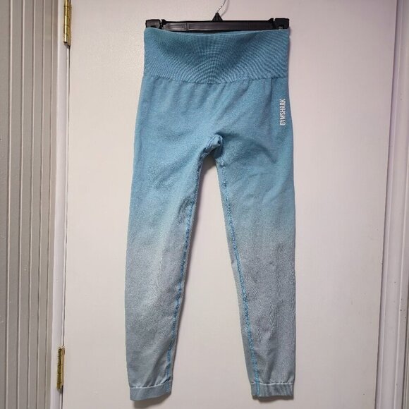 Gymshark Pants - Blue Ombre Gymshark Workout Leggings - Medium - Worn